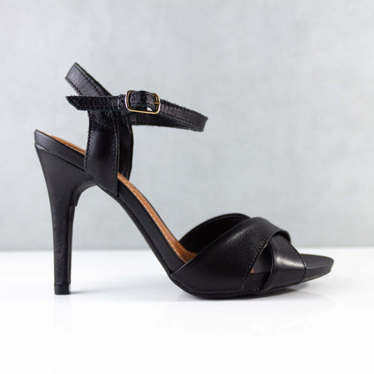 SANDALIAS PARA MUJER ELLEN CUERO NEGRO