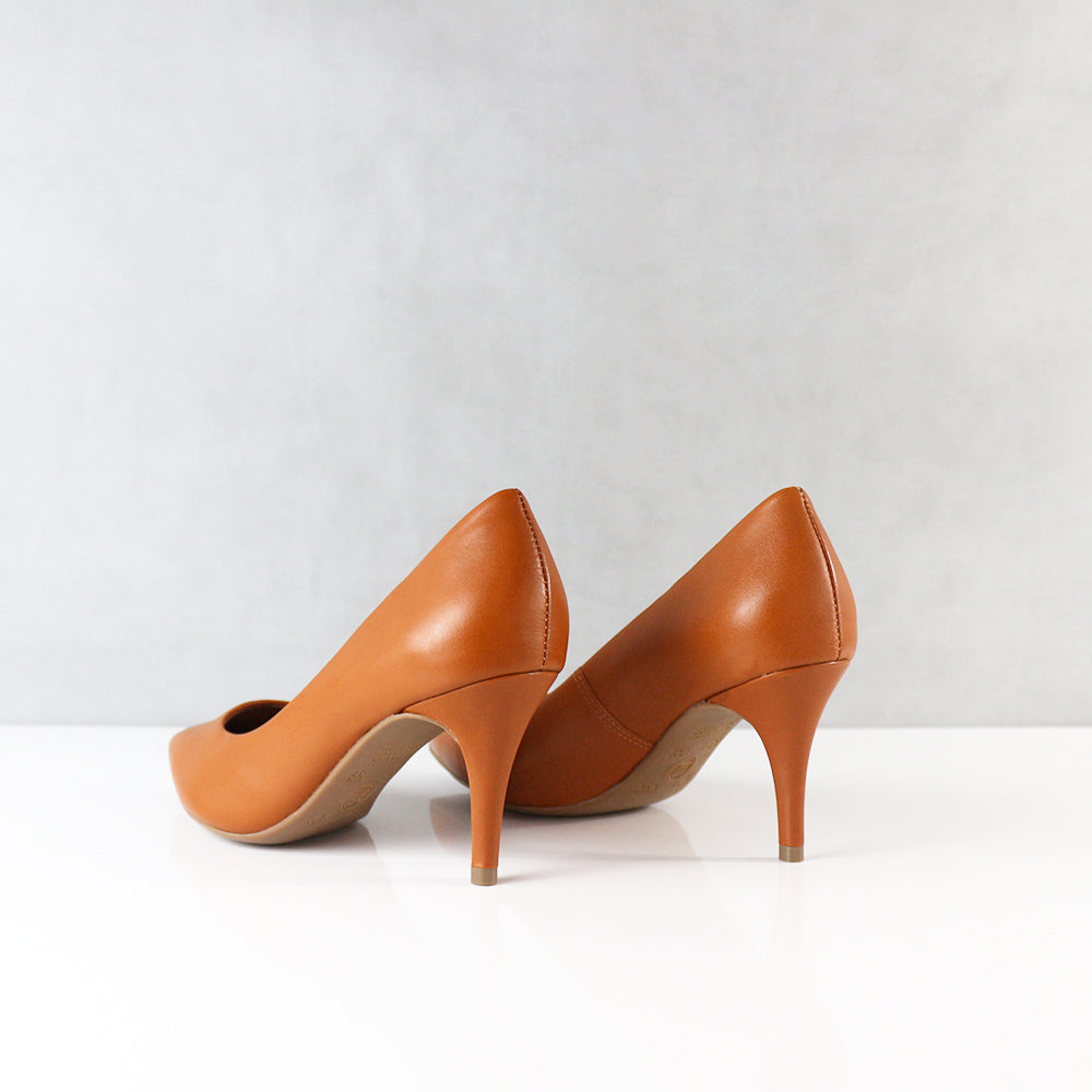 TACONES PARA MUJER NEW CUERO MIEL