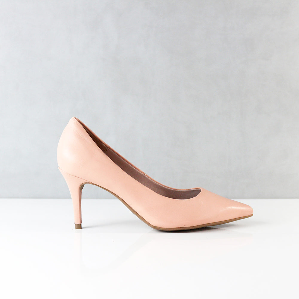 TACONES PARA MUJER NEW CUERO NUDE