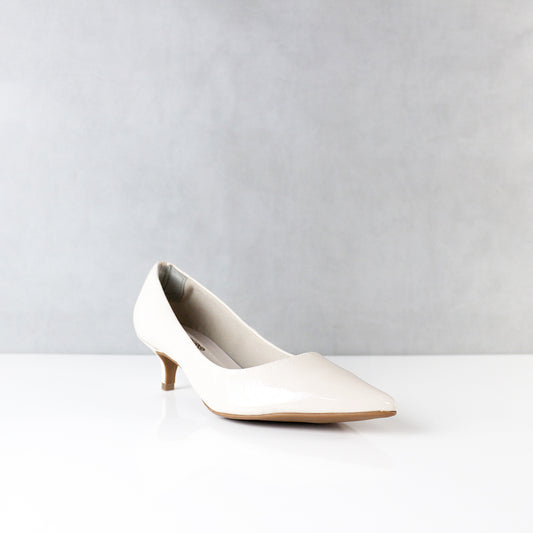 TACONES PARA MUJER PUMP CUERO BLANCO