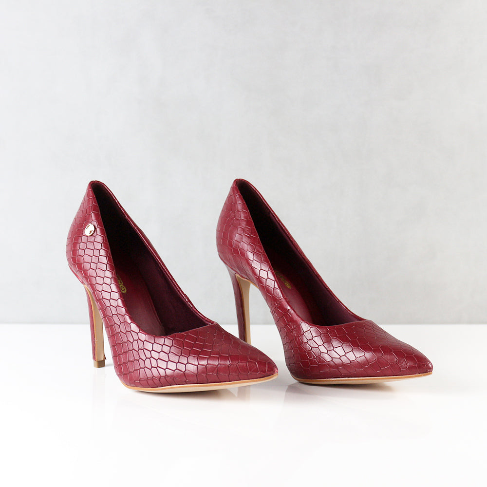 TACONES PARA MUJER KARINA CUERO CEREZA