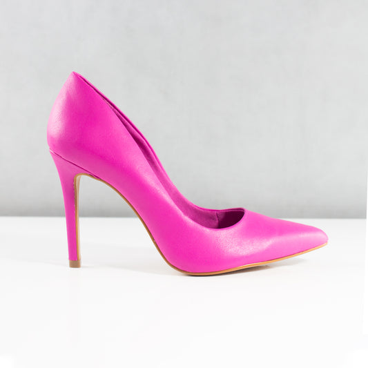 TACONES PARA MUJER NICOLE CUERO PINK