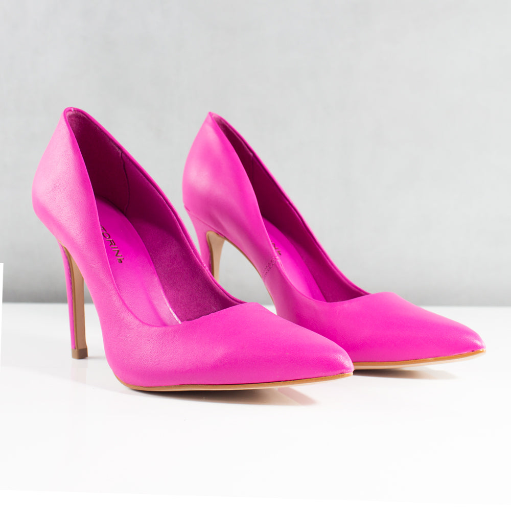TACONES PARA MUJER NICOLE CUERO PINK
