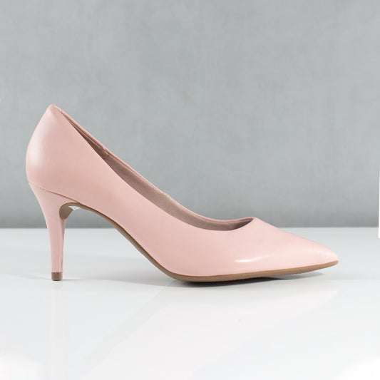 TACONES PARA MUJER GIOGINA CUERO ROSA