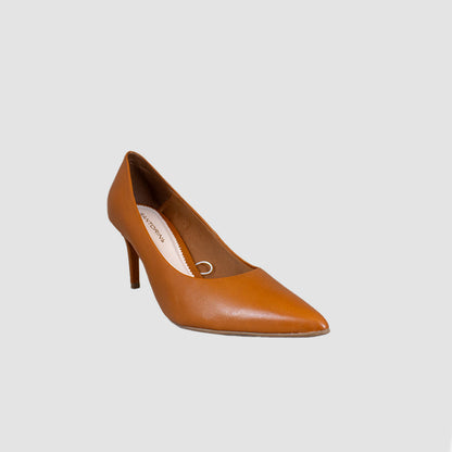 TACONES PARA MUJER OLIVA CUERO CAMEL