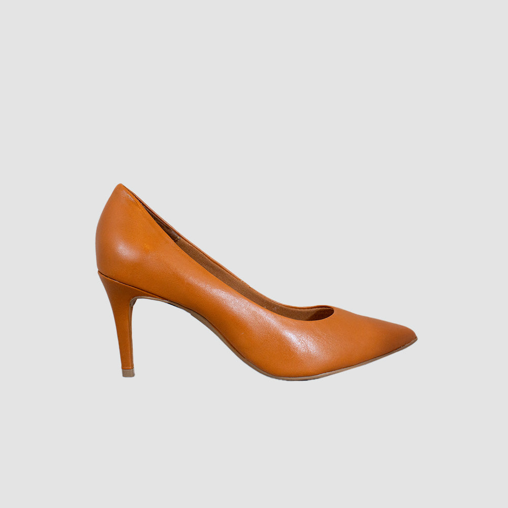 TACONES PARA MUJER OLIVA CUERO CAMEL