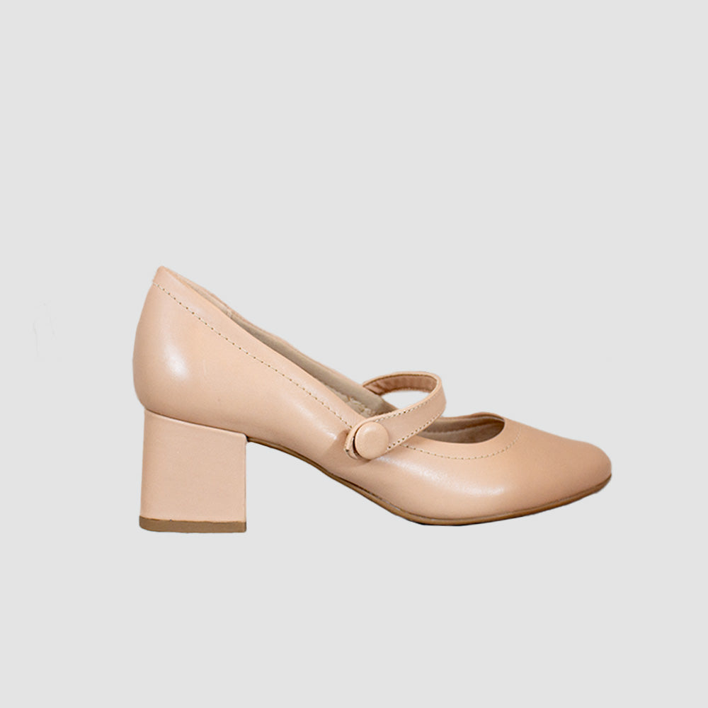 TACONES PARA MUJER LIANA CUERO NUDE