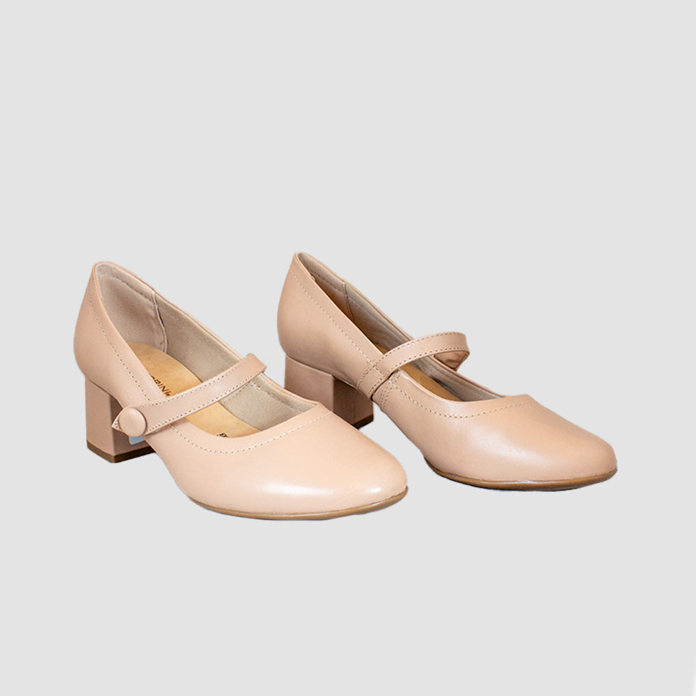 TACONES PARA MUJER LIANA CUERO NUDE