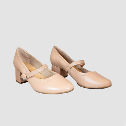 TACONES PARA MUJER LIANA CUERO NUDE