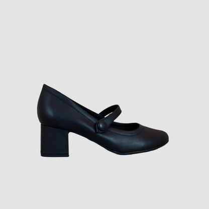 TACONES PARA MUJER LIANA CUERO NEGRO