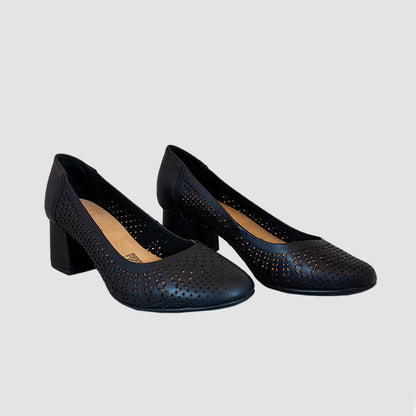 TACONES PARA MUJER ORIAN CUERO NEGRO