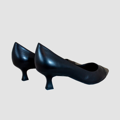 TACONES PARA MUJER RUNEA CUERO NEGRO