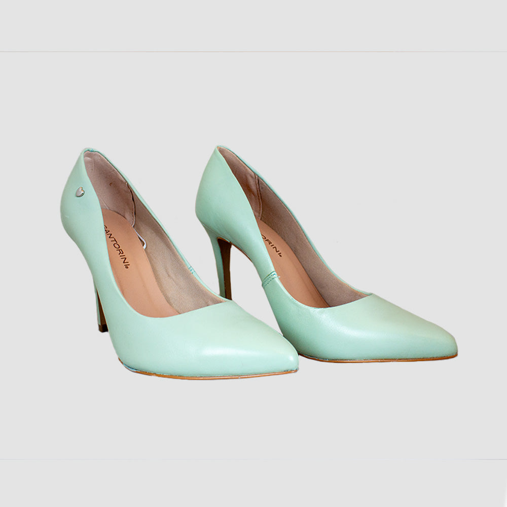 TACONES PARA MUJER ABUNA CUERO VERDE