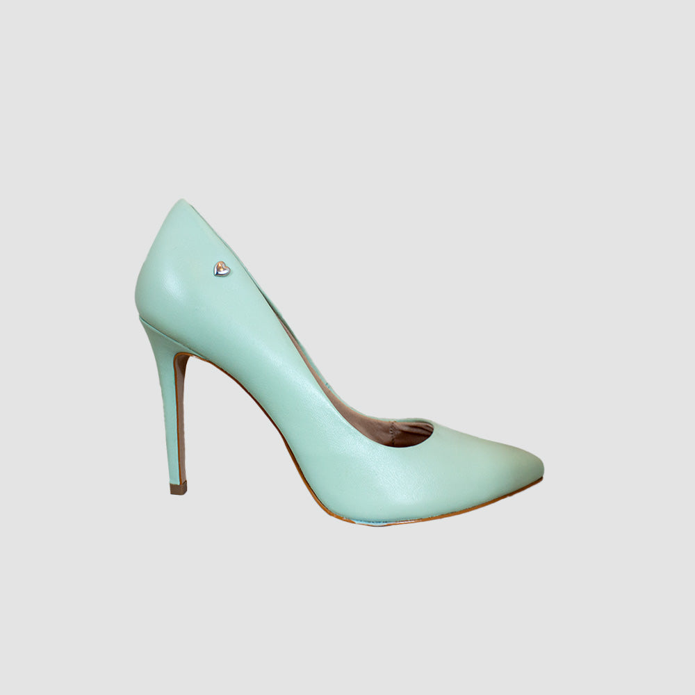 TACONES PARA MUJER ABUNA CUERO VERDE