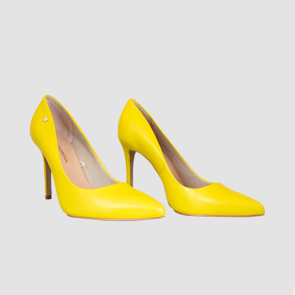 TACONES PARA MUJER ABUNA CUERO AMARILLO