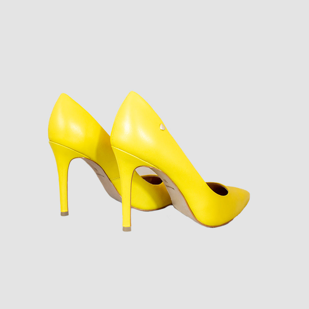 TACONES PARA MUJER ABUNA CUERO AMARILLO