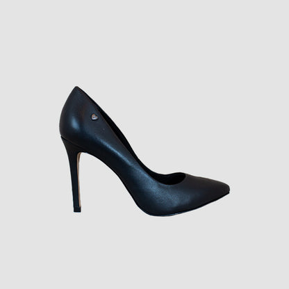 TACONES PARA MUJER ABUNA CUERO NEGRO