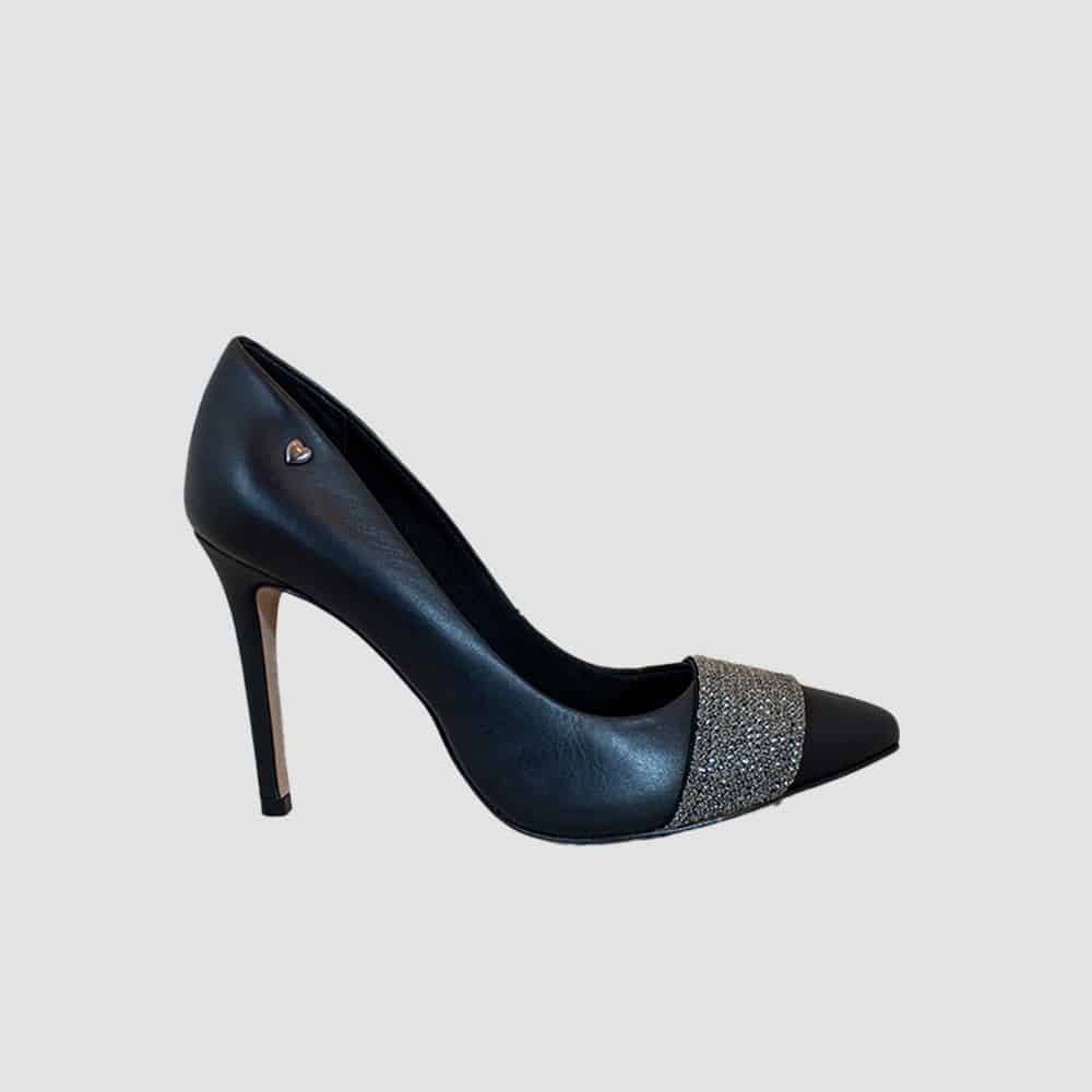 TACONES PARA MUJER QUINO CUERO NEGRO