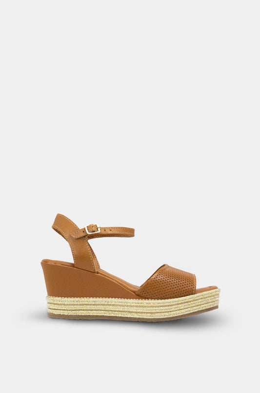 SANDALIAS PARA MUJER KARIMA CUERO CAMEL