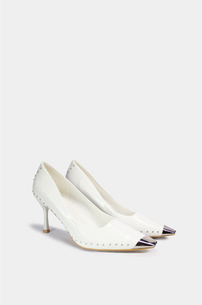TACONES PARA MUJER VERTICAL BLANCO