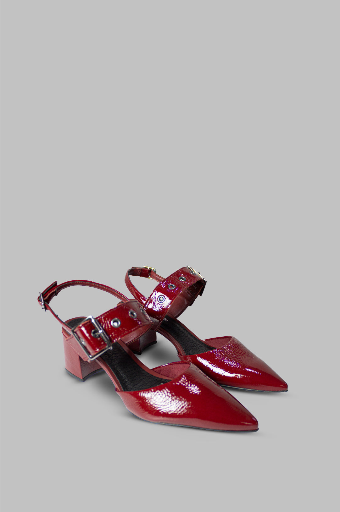 TACONES PARA MUJER REBECA CUERO VINOTINTO