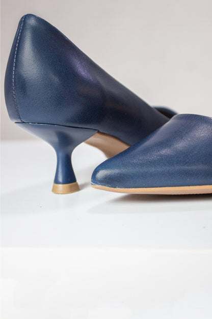 TACONES PARA MUJER ISADORA CUERO AZUL