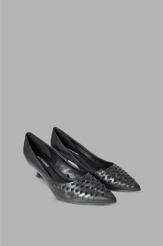 TACONES PARA MUJER CATARINA CUERO NEGRO