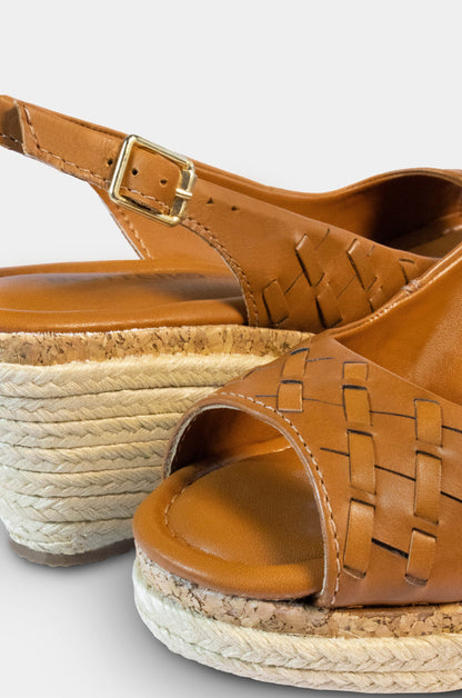 SANDALIAS PARA MUJER COMFY CUERO CANELA
