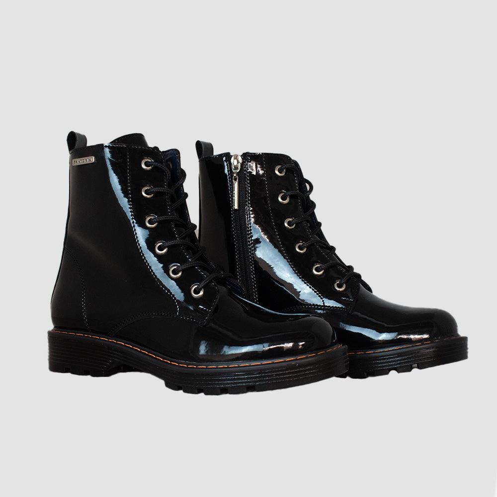 BOTINES PARA MUJER ROMA CUERO NEGRO