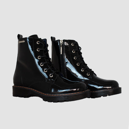 BOTINES PARA MUJER ROMA CUERO NEGRO