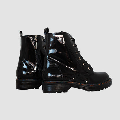 BOTINES PARA MUJER ROMA CUERO NEGRO