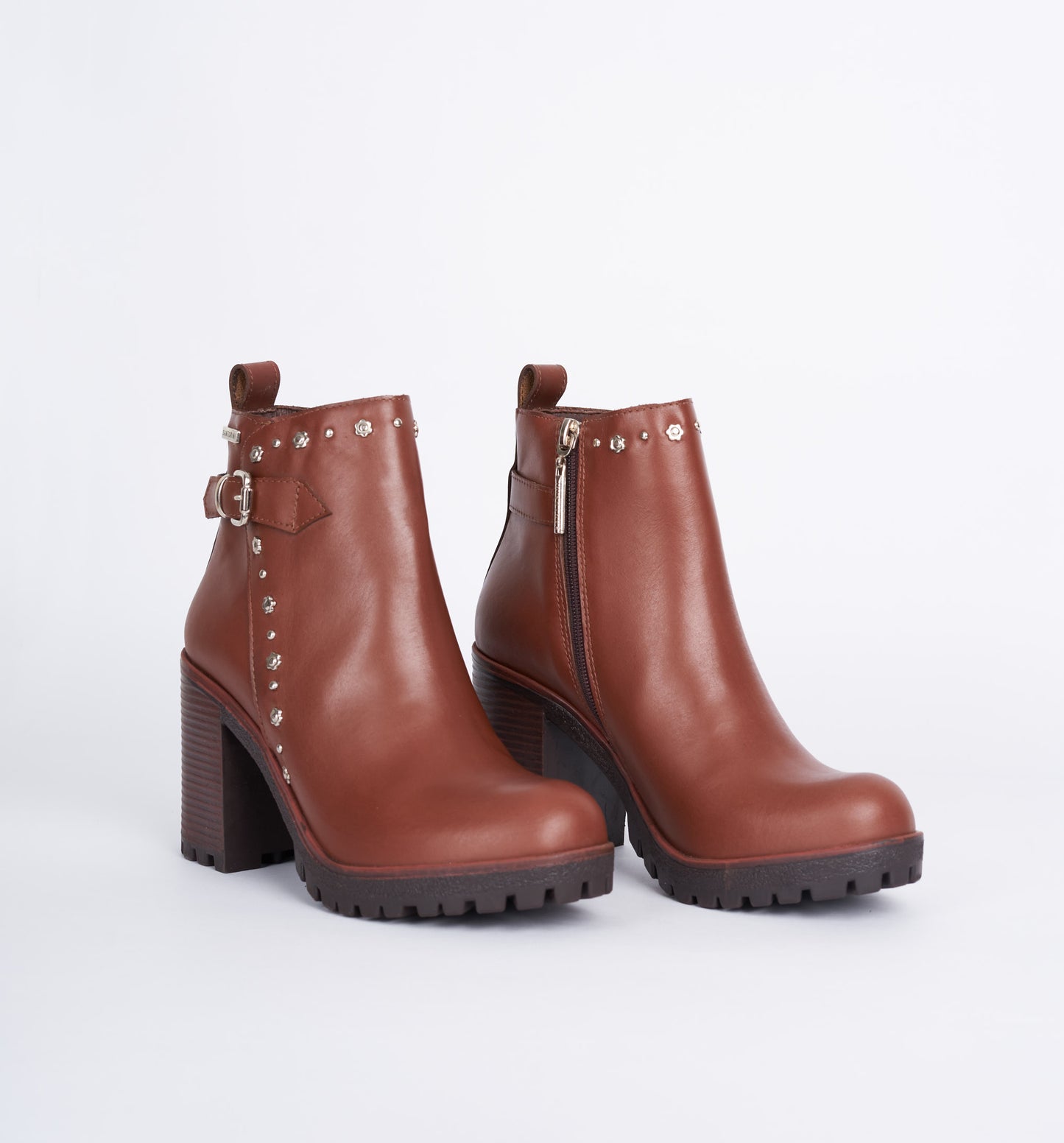 BOTINES PARA MUJER WARA CUERO MIEL