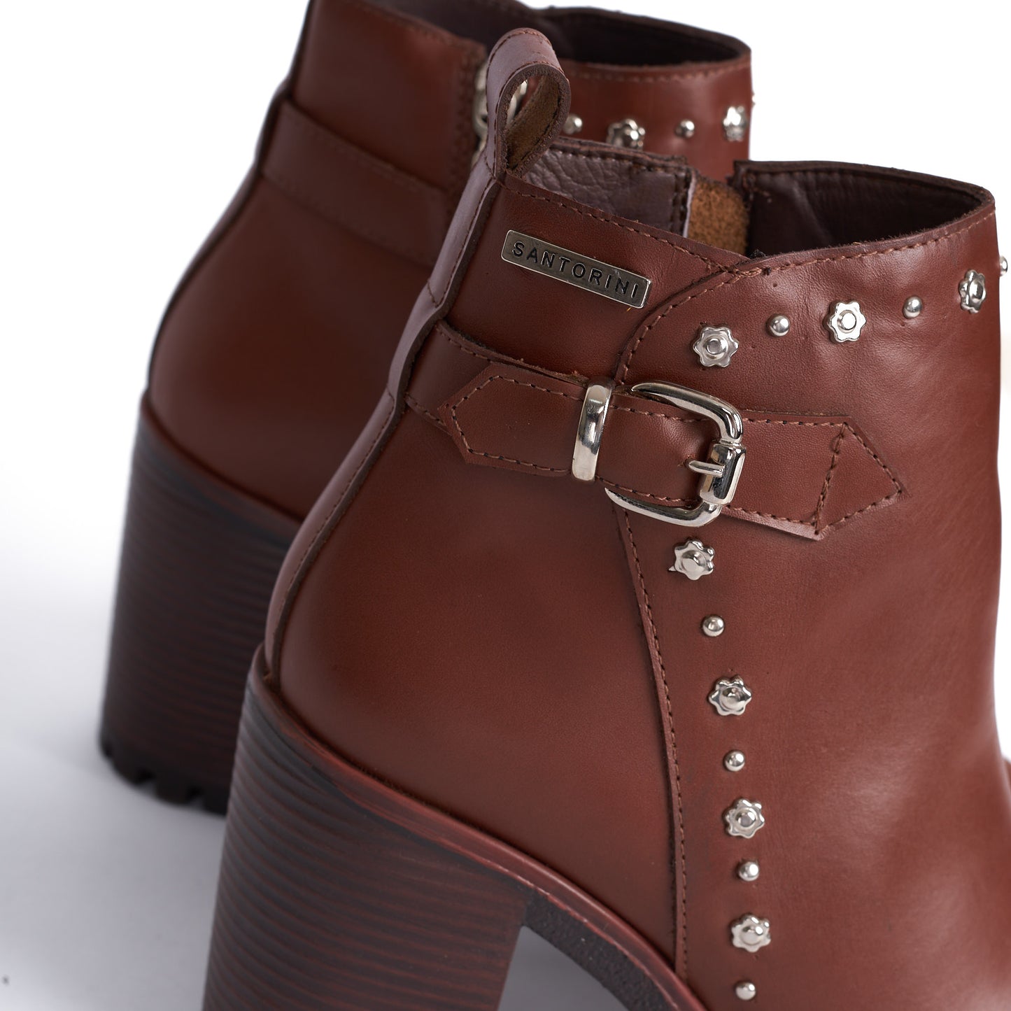 BOTINES PARA MUJER WARA CUERO MIEL