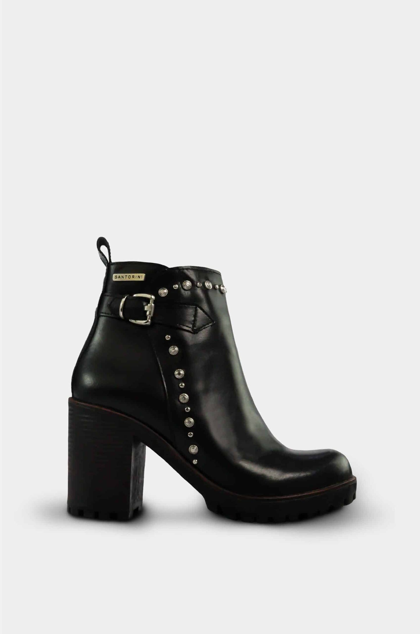 BOTINES PARA MUJER WARA CUERO NEGRO