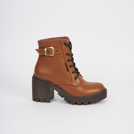 BOTINES PARA MUJER STAR CUERO MIEL