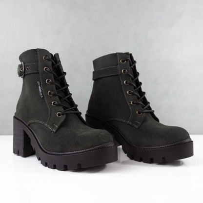 BOTINES PARA MUJER STAR CUERO GRIS