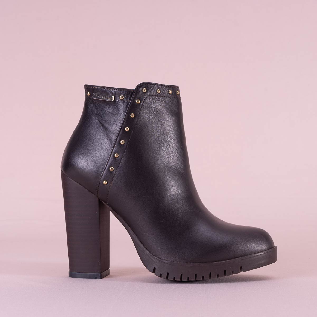 BOTINES PARA MUJER CLEO CUERO CAFE