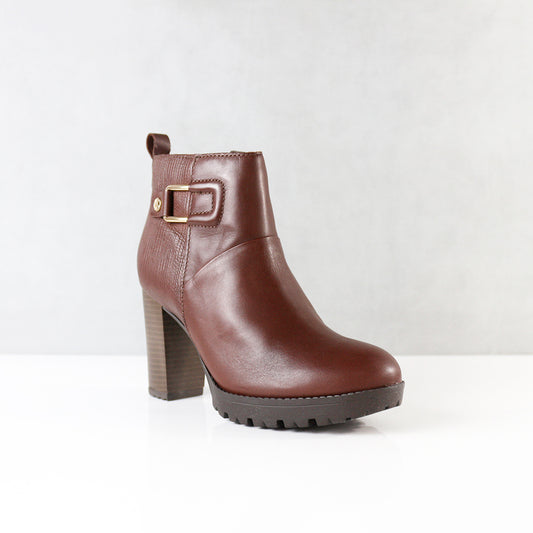 BOTINES PARA MUJER POPSTAR CUERO CAFE