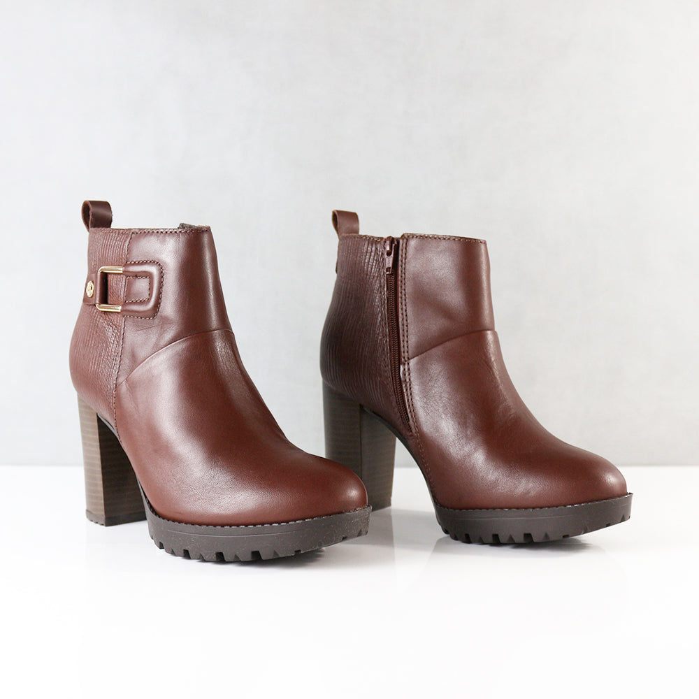 BOTINES PARA MUJER POPSTAR CUERO CAFE