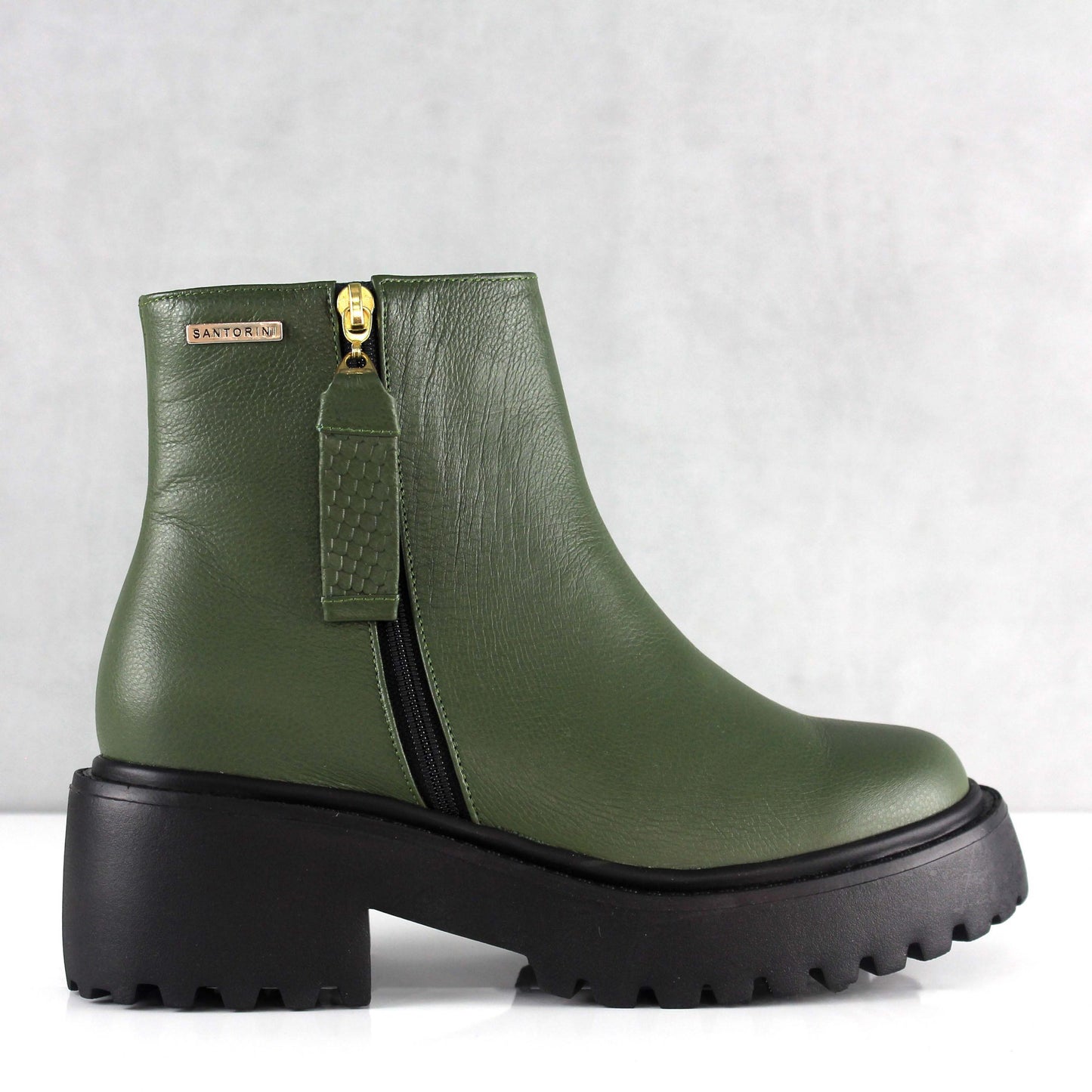 BOTINES PARA MUJER TANIA CUERO VERDE