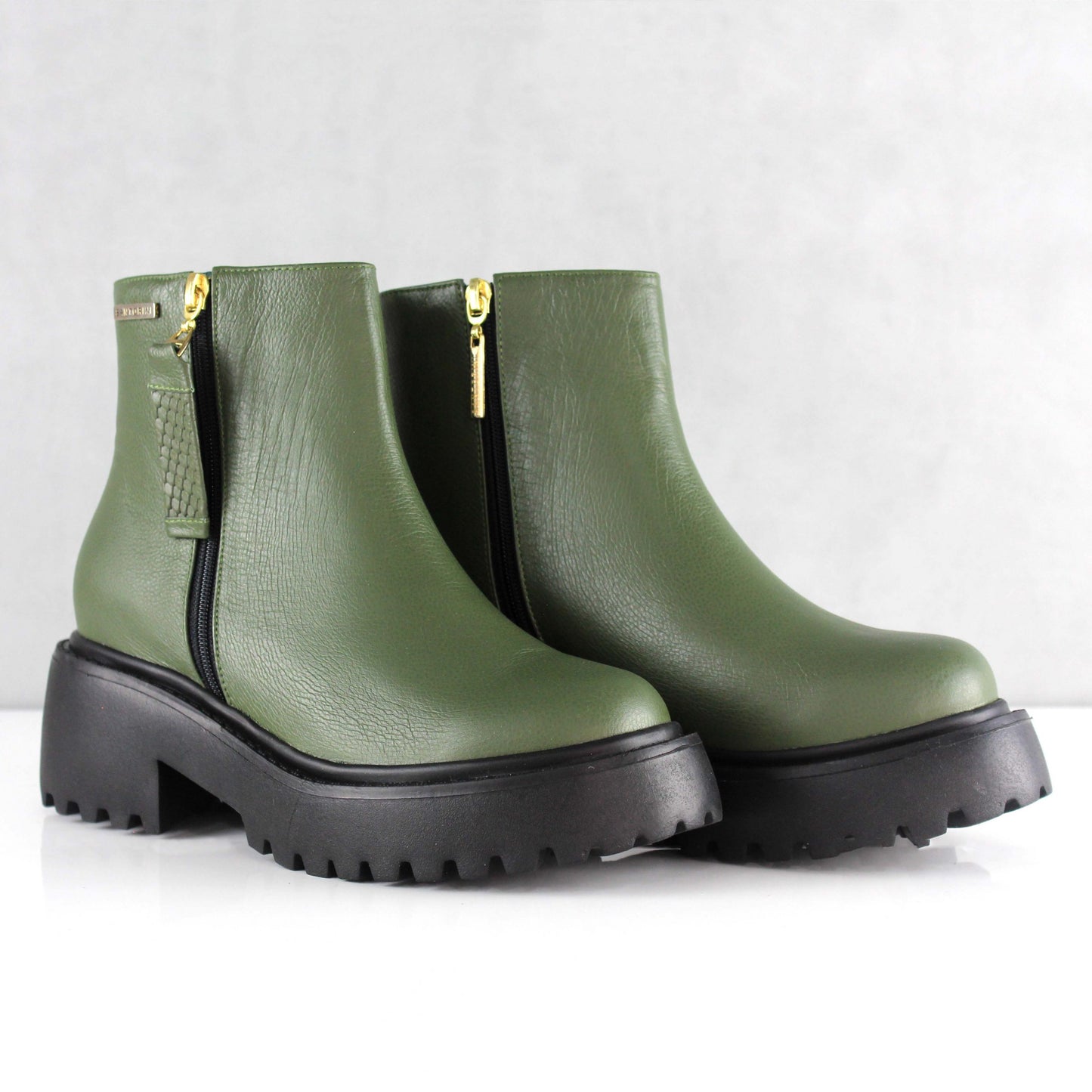 BOTINES PARA MUJER TANIA CUERO VERDE