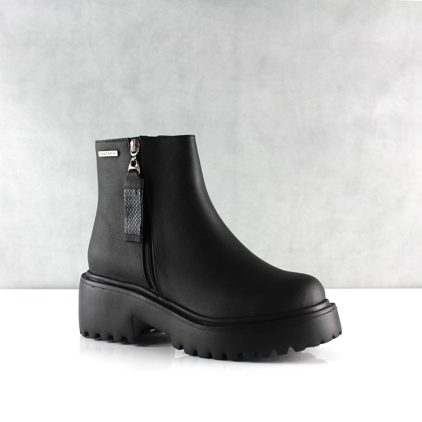 BOTINES PARA MUJER TANIA CUERO NEGRO