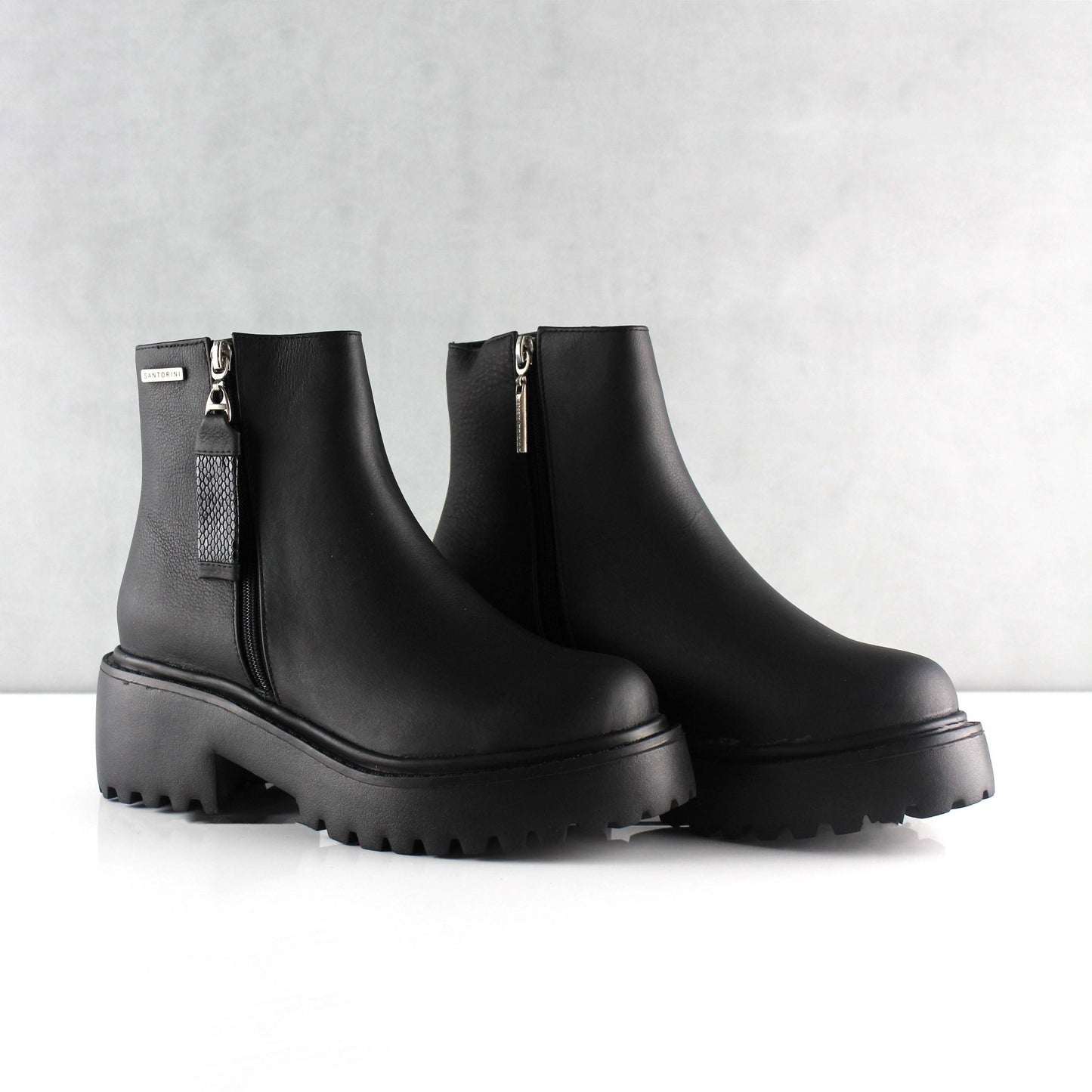 BOTINES PARA MUJER TANIA CUERO NEGRO