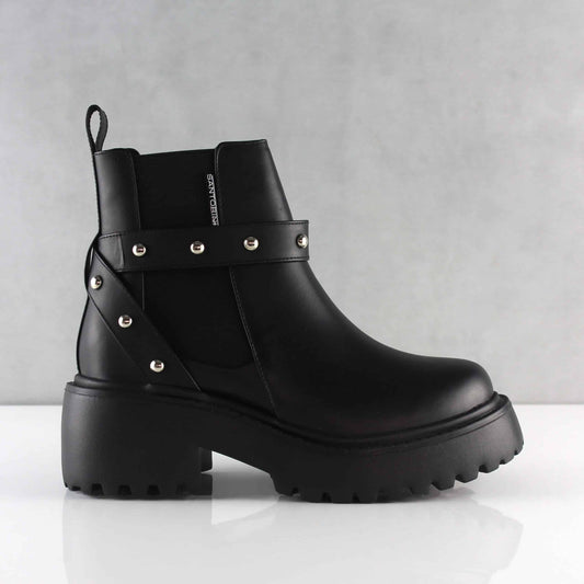 BOTINES PARA MUJER SUSAN CUERO NEGRO