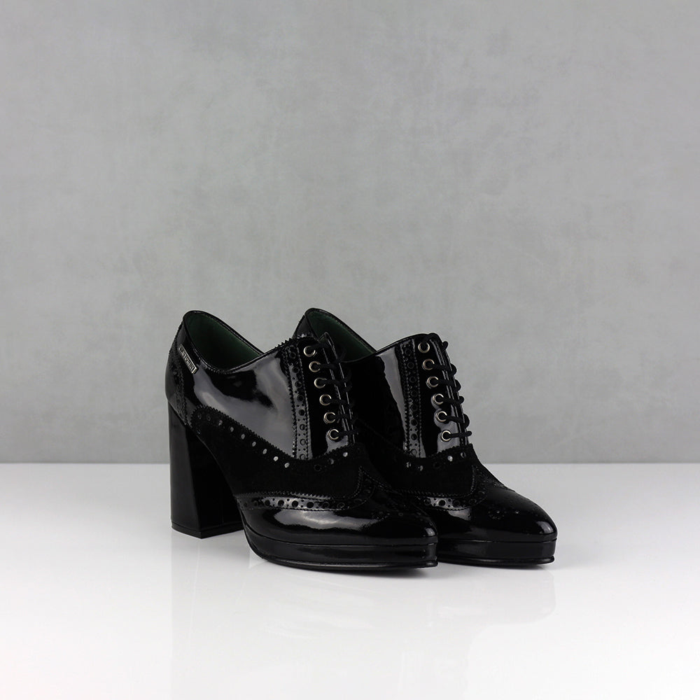 BOTINES PARA MUJER SAMA CUERO NEGRO