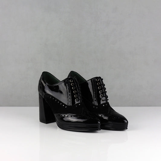 BOTINES PARA MUJER SAMA CUERO NEGRO