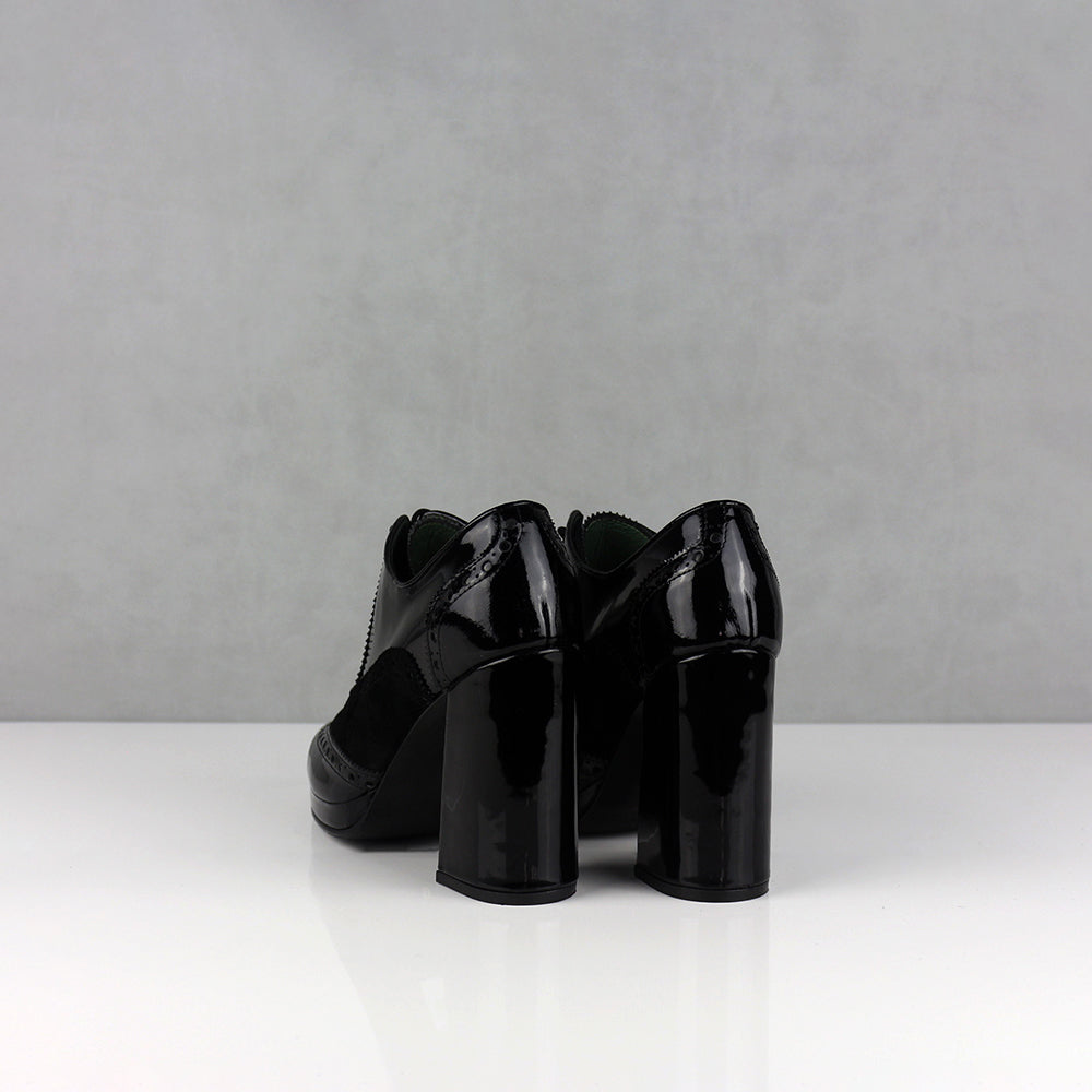 BOTINES PARA MUJER SAMA CUERO NEGRO