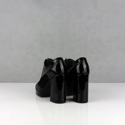 BOTINES PARA MUJER SAMA CUERO NEGRO