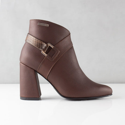 BOTINES PARA MUJER JAPON CUERO TABACO