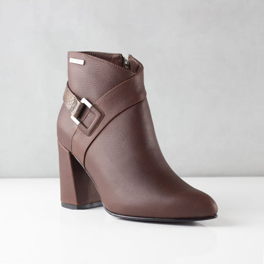 BOTINES PARA MUJER JAPON CUERO TABACO